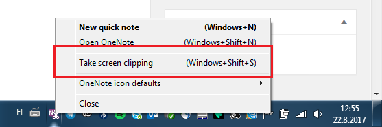 OneNote clipping: where to find it