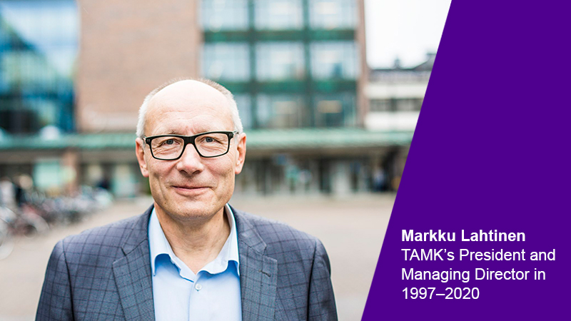 Markku Lahtinen and the main campus.