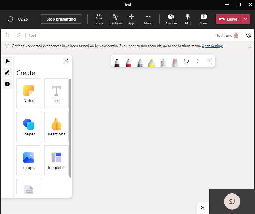 whiteboardin esittäminen