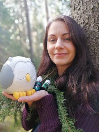 Anniina ja pöllön muotoinen aromaterapialaite