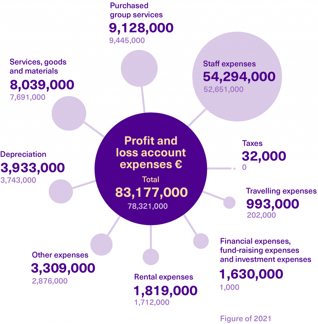 Profit and loss account expenses.