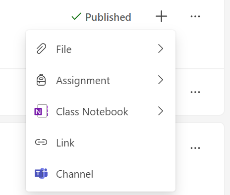 classwork sisällön lisääminen