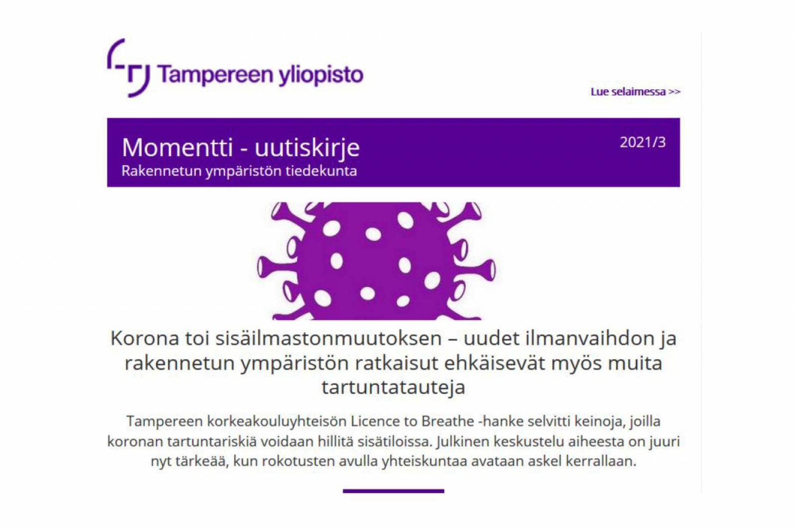 kuvituskuva Momentti uutiskirjeestä.