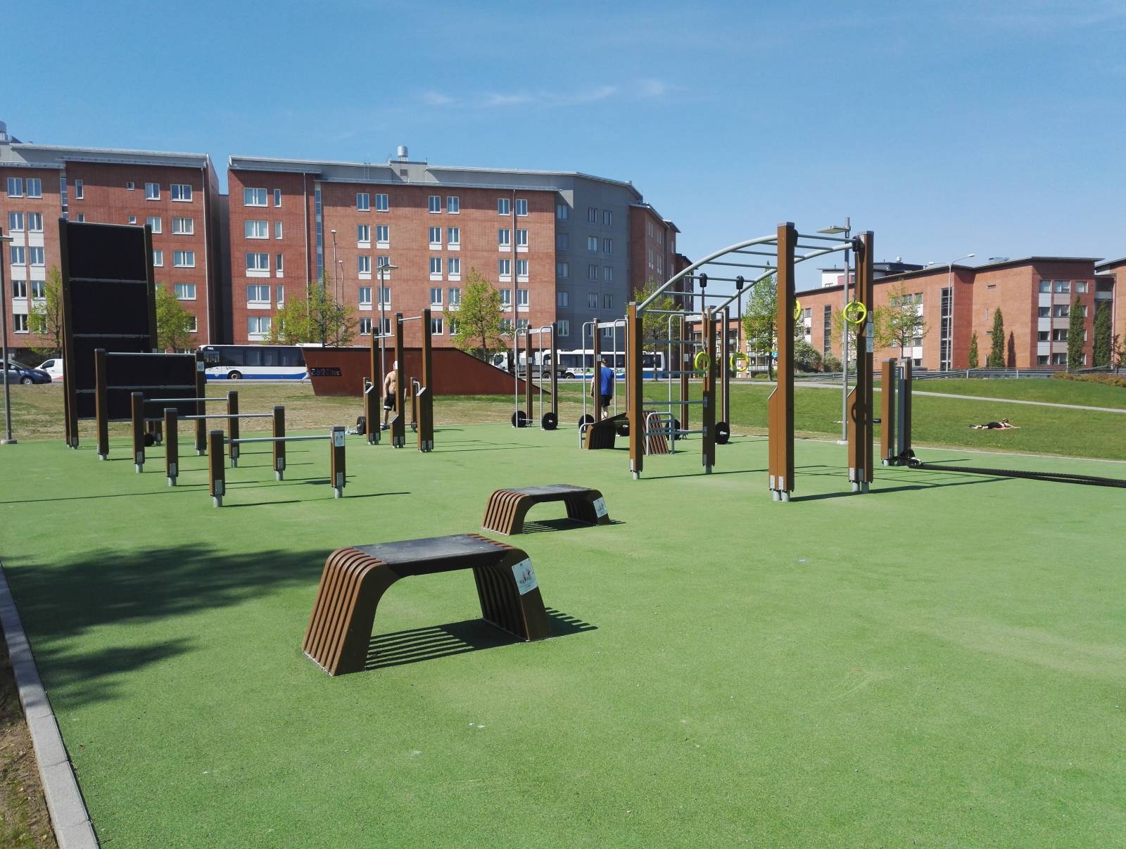 Hervannan kampuksen ulkokuntosali.