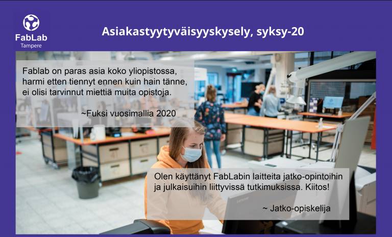 Kuvituskuva, havainnekuva FabLabin tilasta.