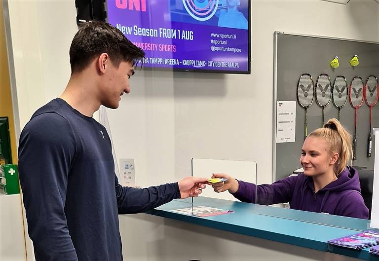 Reception in SportUni Kauppi