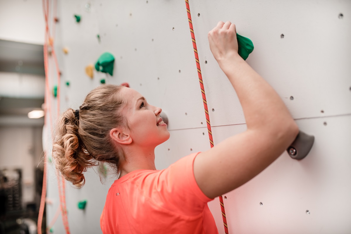 Climbing in Kauppi Sport Centre