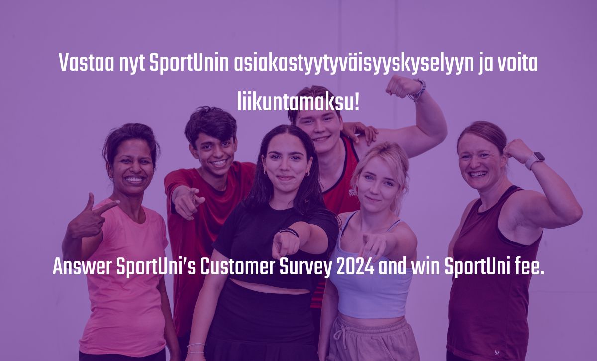 Vastaa SportUnin asiakastyytyväisyyskyselyyn.