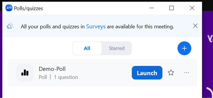 Käynnistä haluamasi kysely Launch-painikkeesta