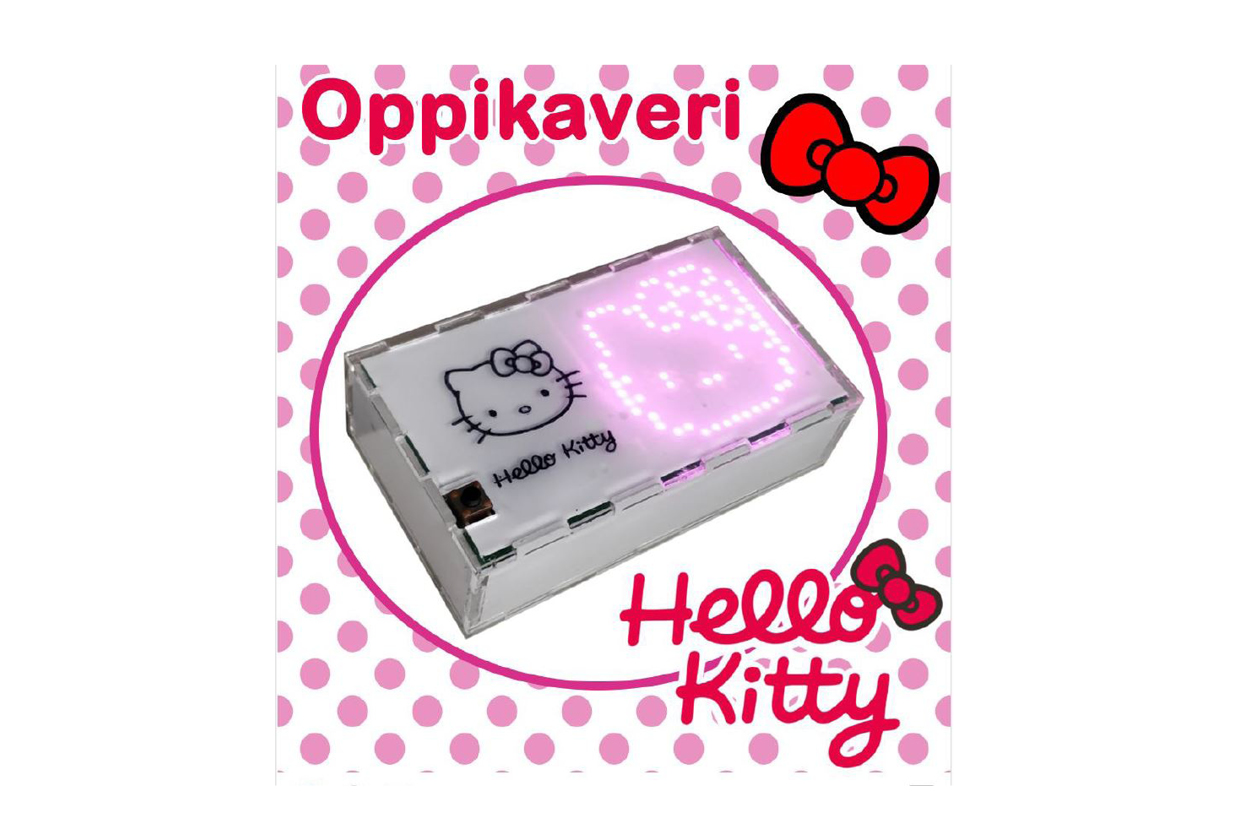 3D tulostettu muovilaatikko jonka sisällä elektroniikkaa.