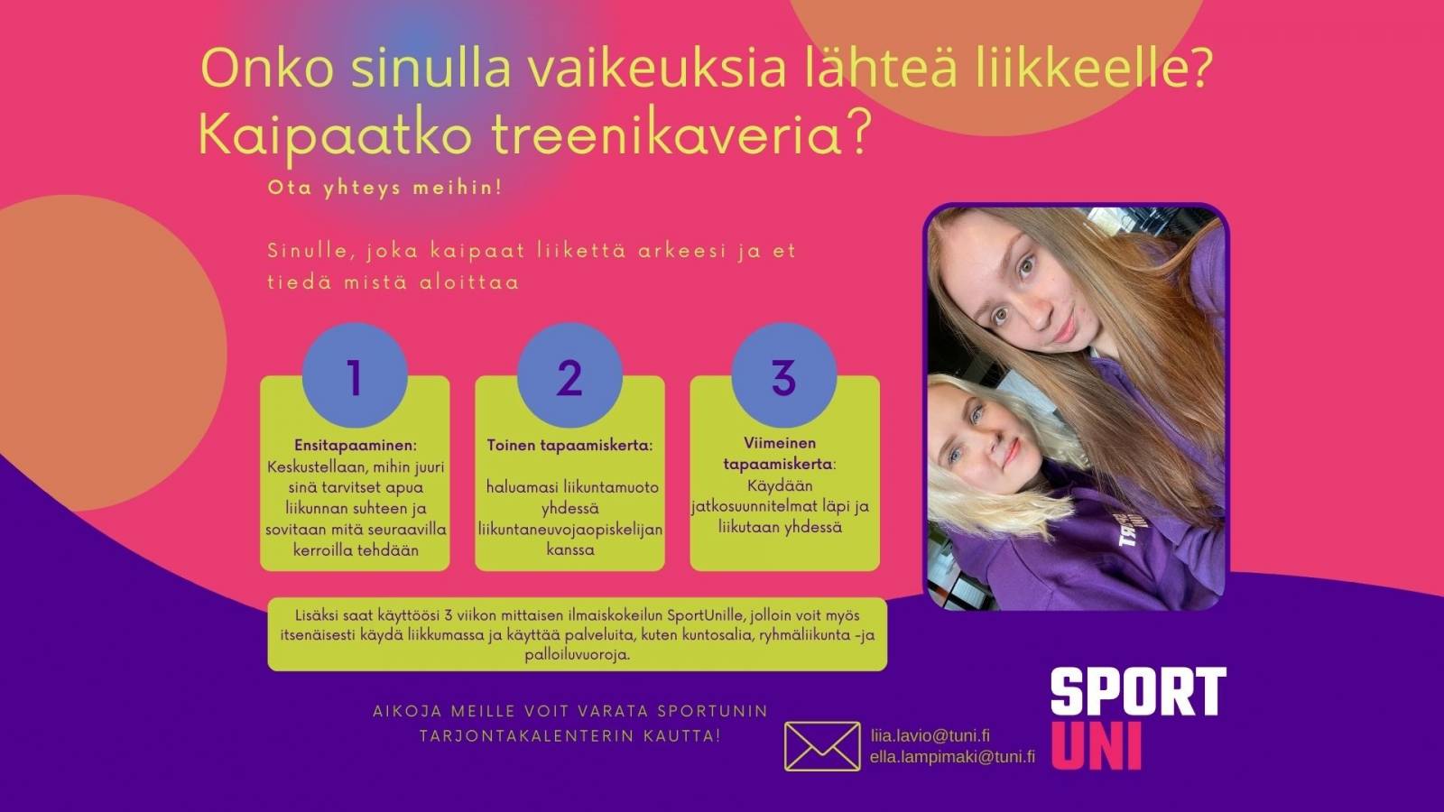 Infoa liikuntaneuvontakampanjasta