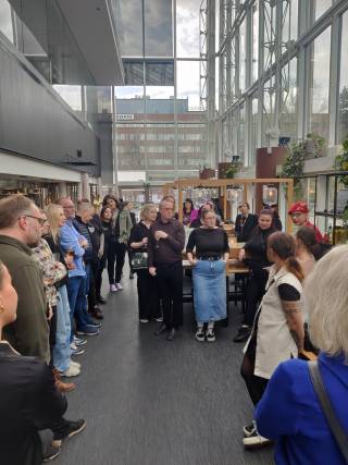 Luovien alojen afterworkit Tampere-talolla keskiviikkona 14.5.2025.