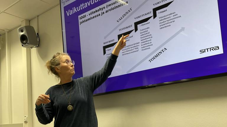 LiveFIN inspiroi -tuottajapäivät Kuopiossa. Päivi Puutio TAMKista kuvassa.