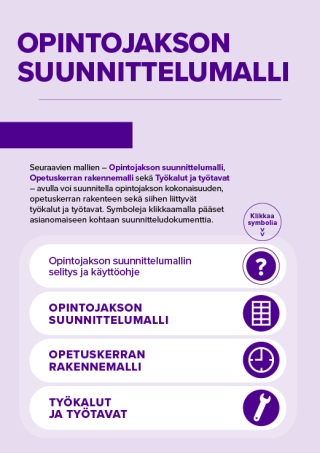 Kuva opintojakson suunnittelumallin etusivusta. Toimii linkkinä tiedostoon.