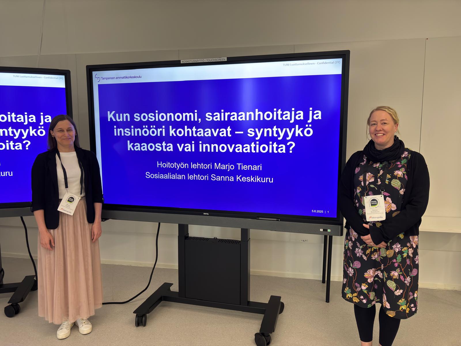 Kuvassa Marjo ja Sanna