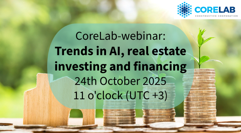 CoreLab webinar: Trends in AI, real estate investing and financing on Friday 24th October 2025 at 11 o'clock (UTC +3)
