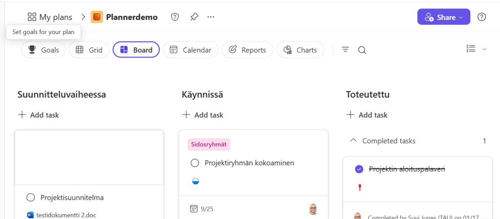 Luo tehtäviä