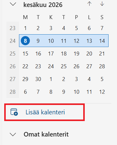 Lisää kalenteri 