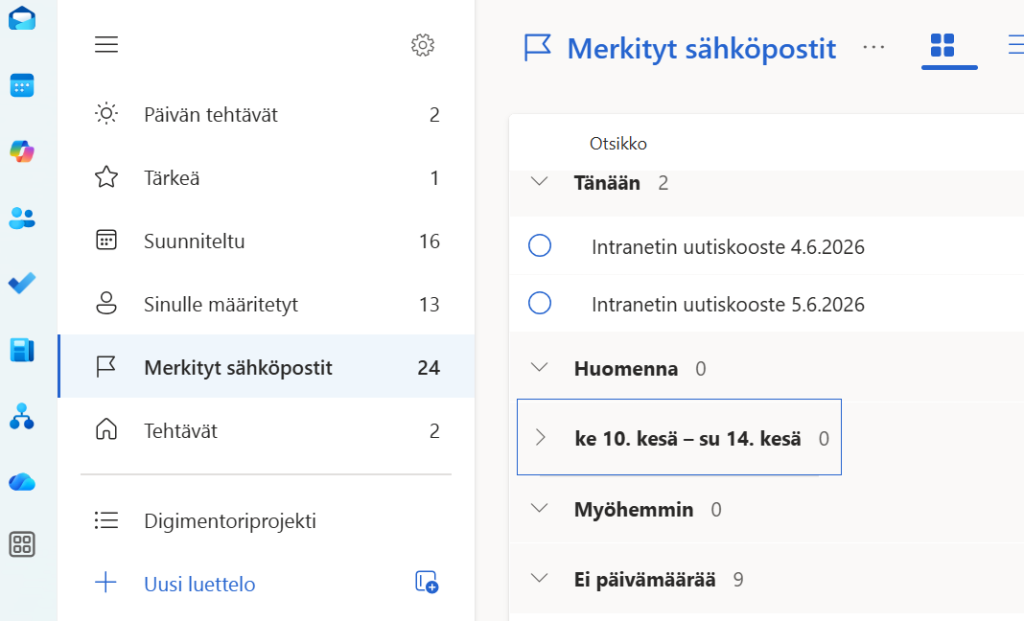 TO DO -näkymä