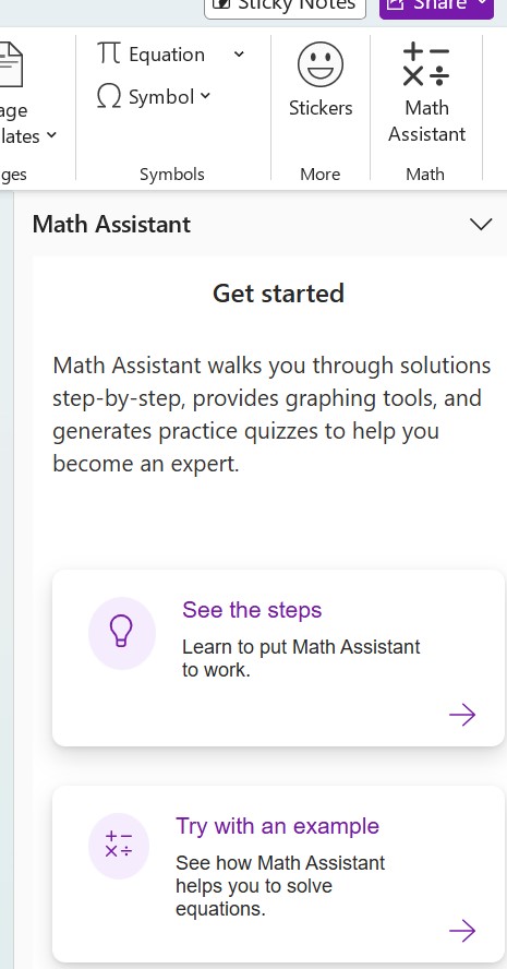 Math assistant
