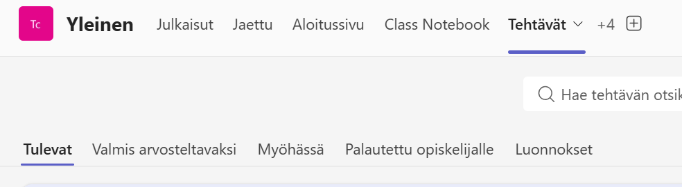 tehtävän arviointi