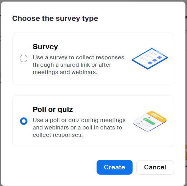 Valitse kyselytyypeistä haluamasi