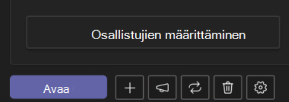 Avaa-painikkeesta voit avata huoneet