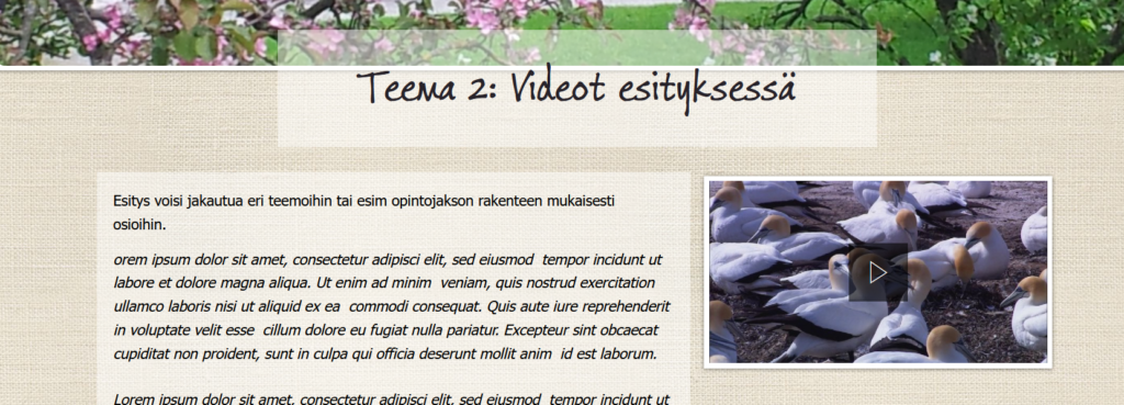 Swayn voi jakaa osioihin