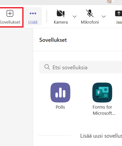 Lisää Polls sovellusten joukosta