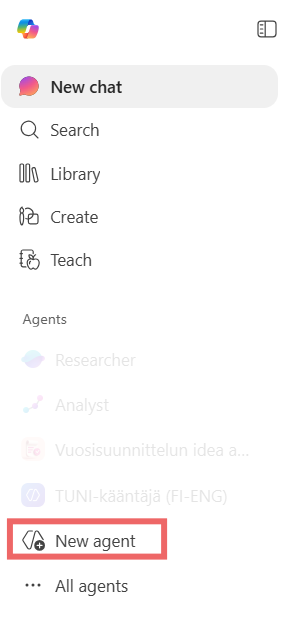 Luo uusi agentti