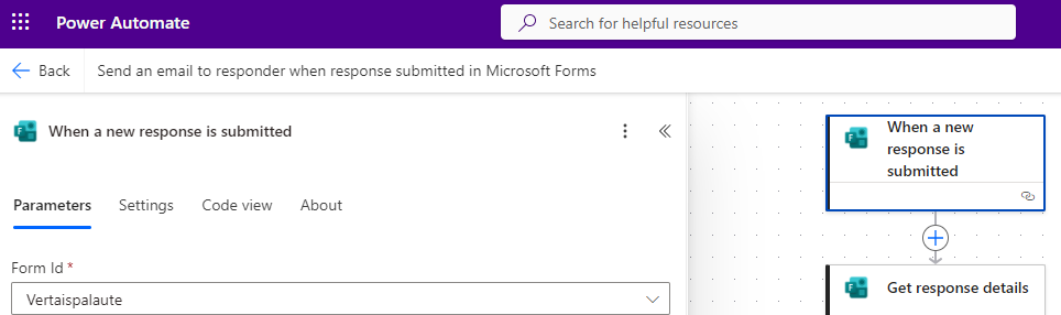 Power automate työnkulku