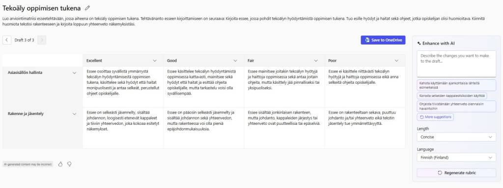 Arviointimatriisiehdotus