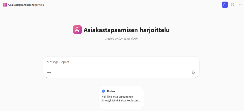 Asiakastapaamisen agentti