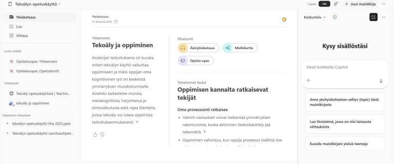 Kolmipalstainen Notebook