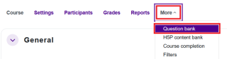 Enter the question bank from the More tab.