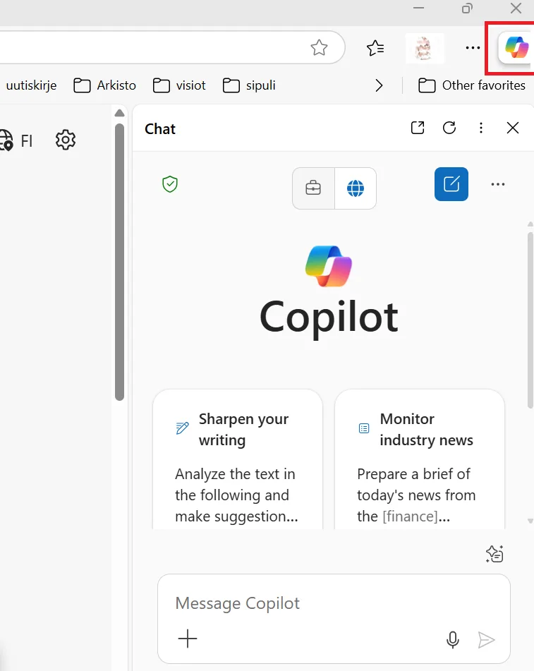 Copilot in edge