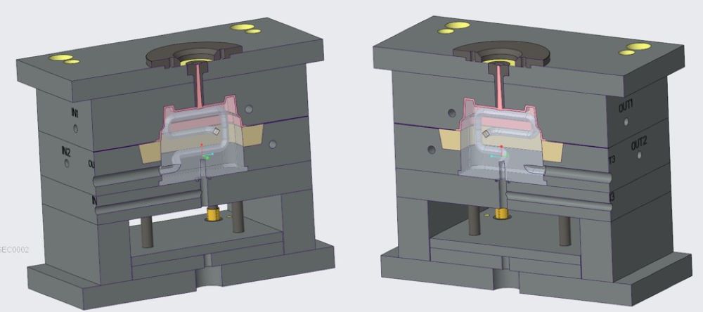 Havainnekuva keernasta muotissa, kuvan on tehnyt Keith Muhonen Rinotop Oy:stä.
