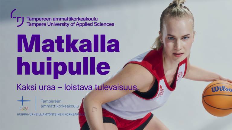 Koripalloilija Niina Sedano opiskelee TAMKissa.