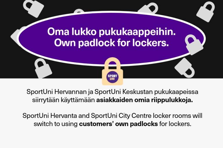 Omat riippulukot juliste