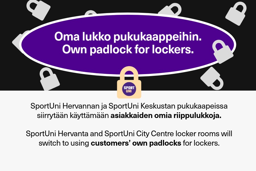 Omat riippulukot juliste