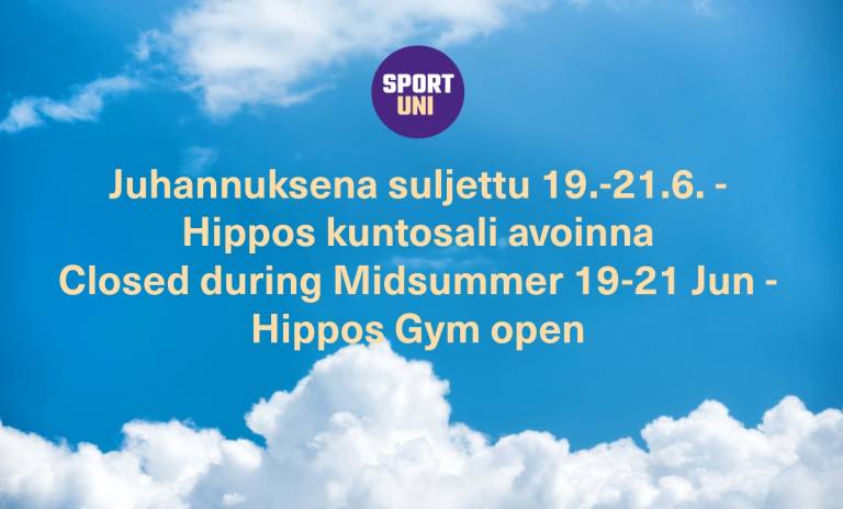 Juhannuksena suljettu