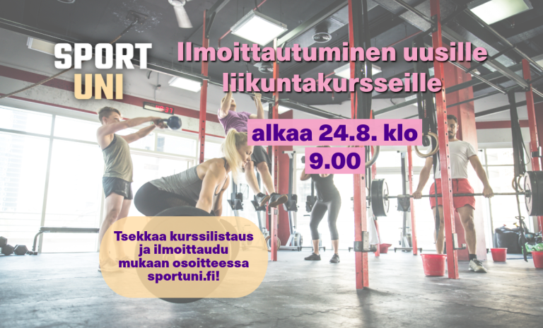Kurssi-ilmoittautuminen alkaa
