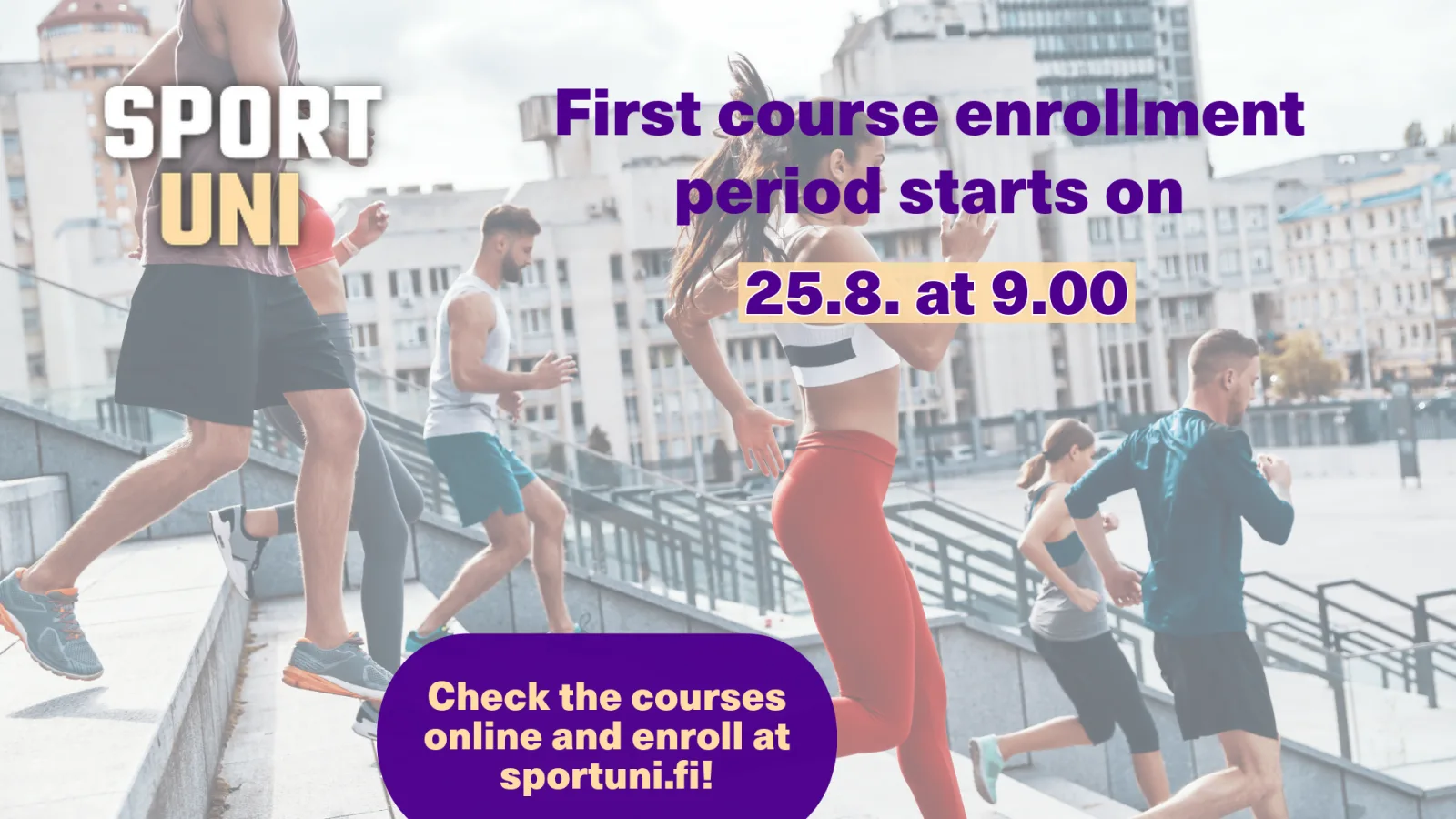 SportUni course enrollment starts on 25th August.
