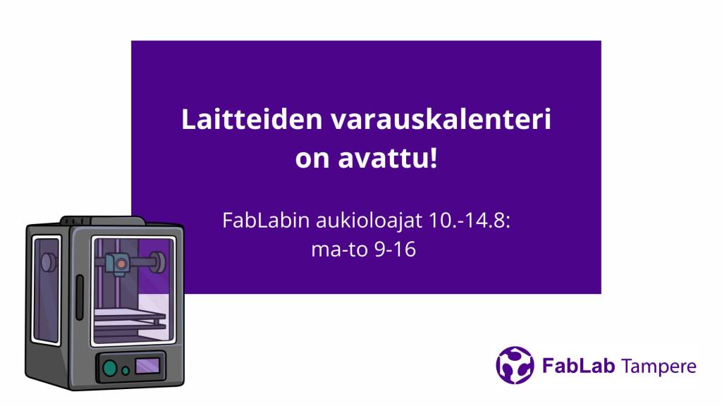 FabLab aukioloajat