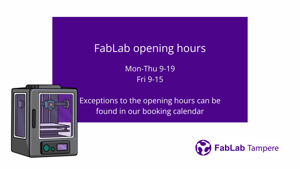 Opening hours mon-thu 9-19, fri 9-15.