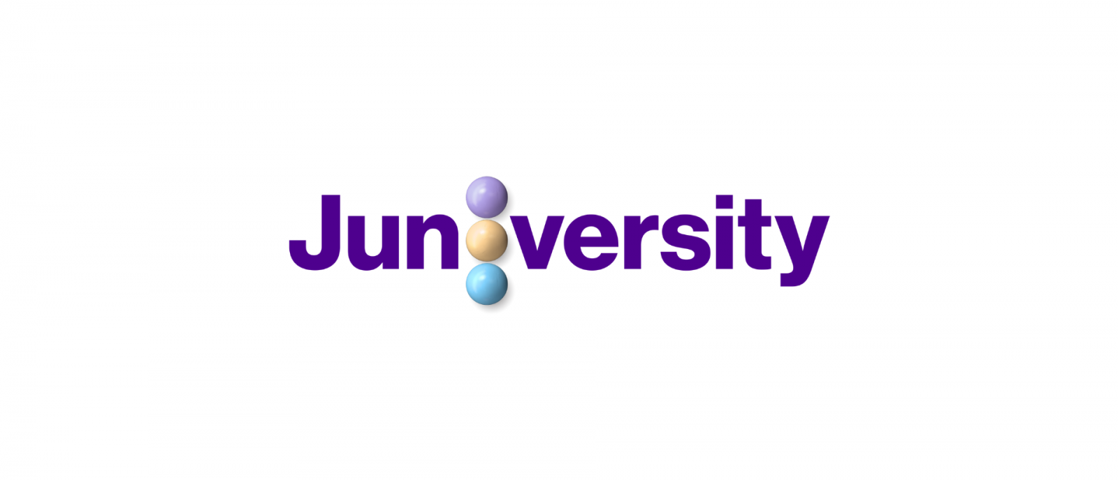 Juniversityn vaakasuuntainen violetti logo,