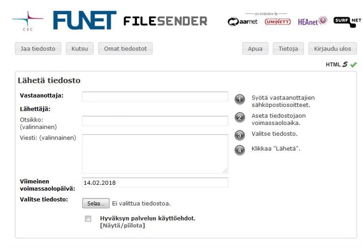 A picture of Funet Filesender