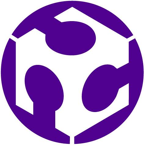 FabLab violetti pyöreä logo.