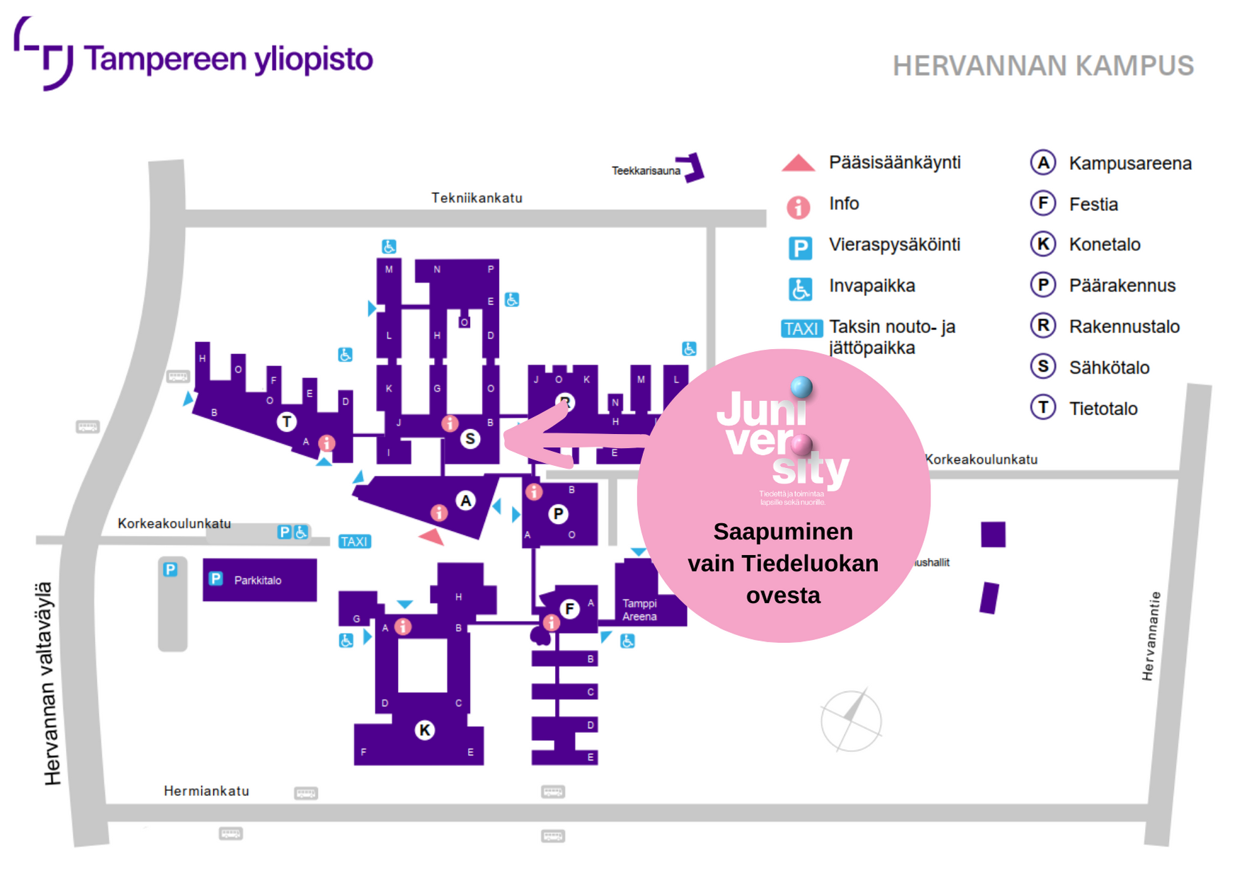 Ohjeet Tiedeluokkaan saapuville ryhmille vallitsevassa poikkeustilanteessa  | Juniversity | Tampereen korkeakouluyhteisö