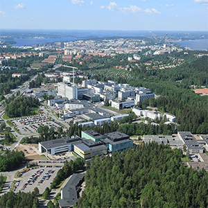 Aearial photo of Kauppi hospital area.